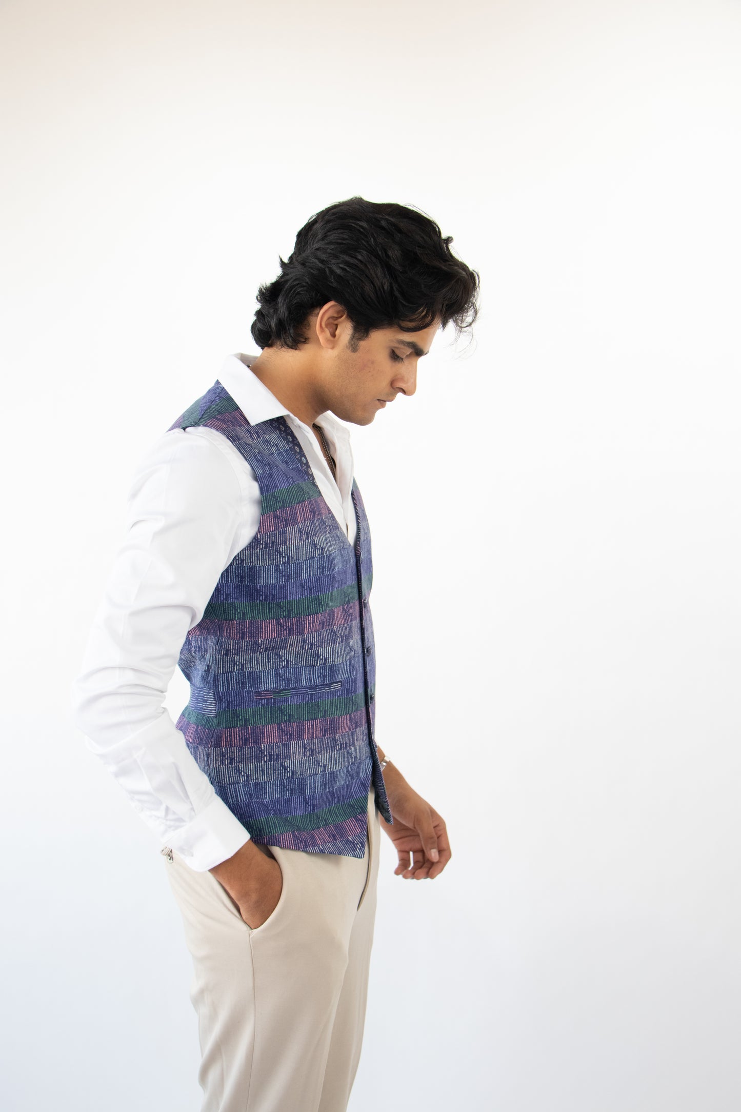 1 OF 10 ABSTRACT PRINT DESIGNER VEST