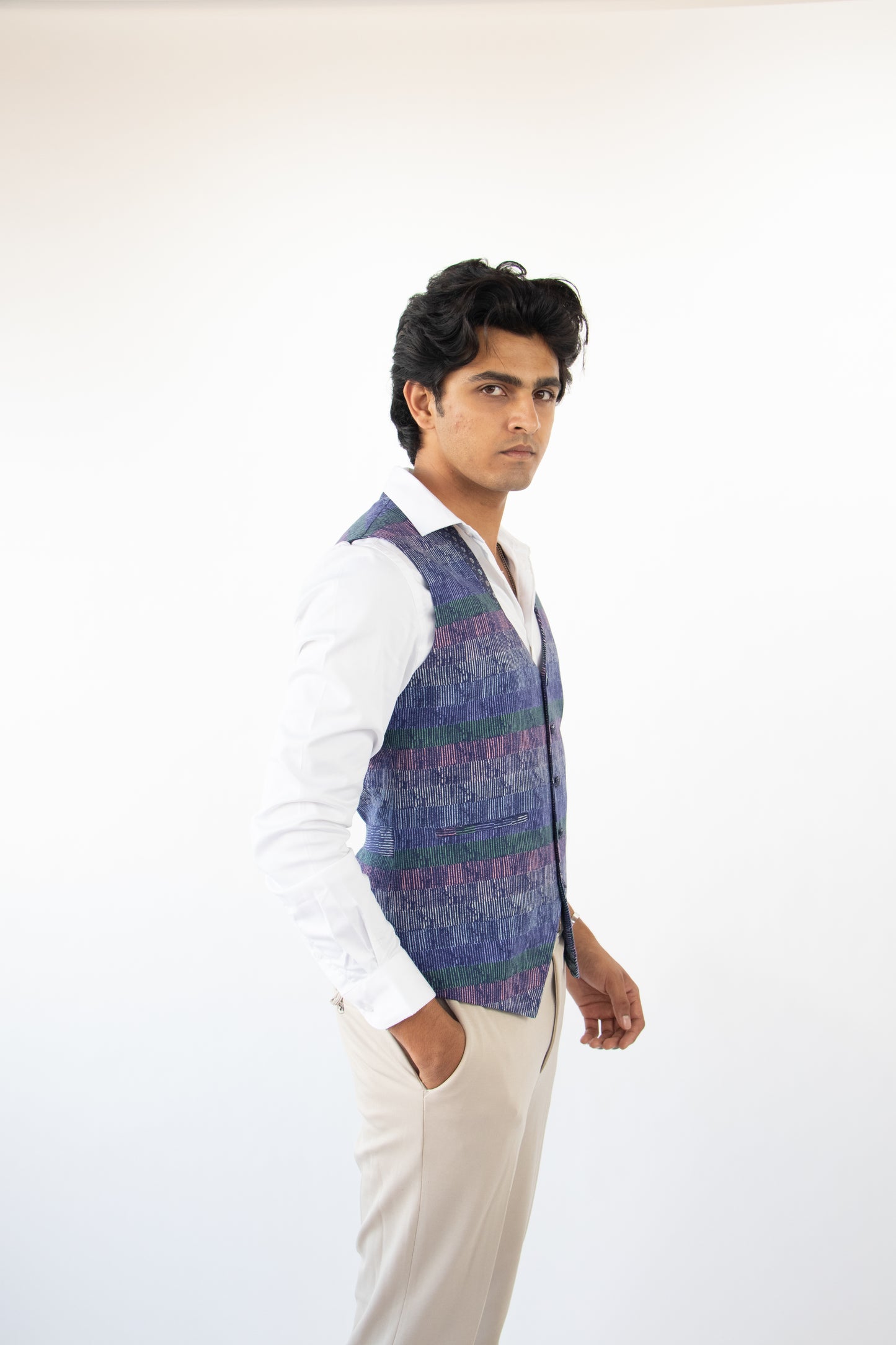 1 OF 10 ABSTRACT PRINT DESIGNER VEST