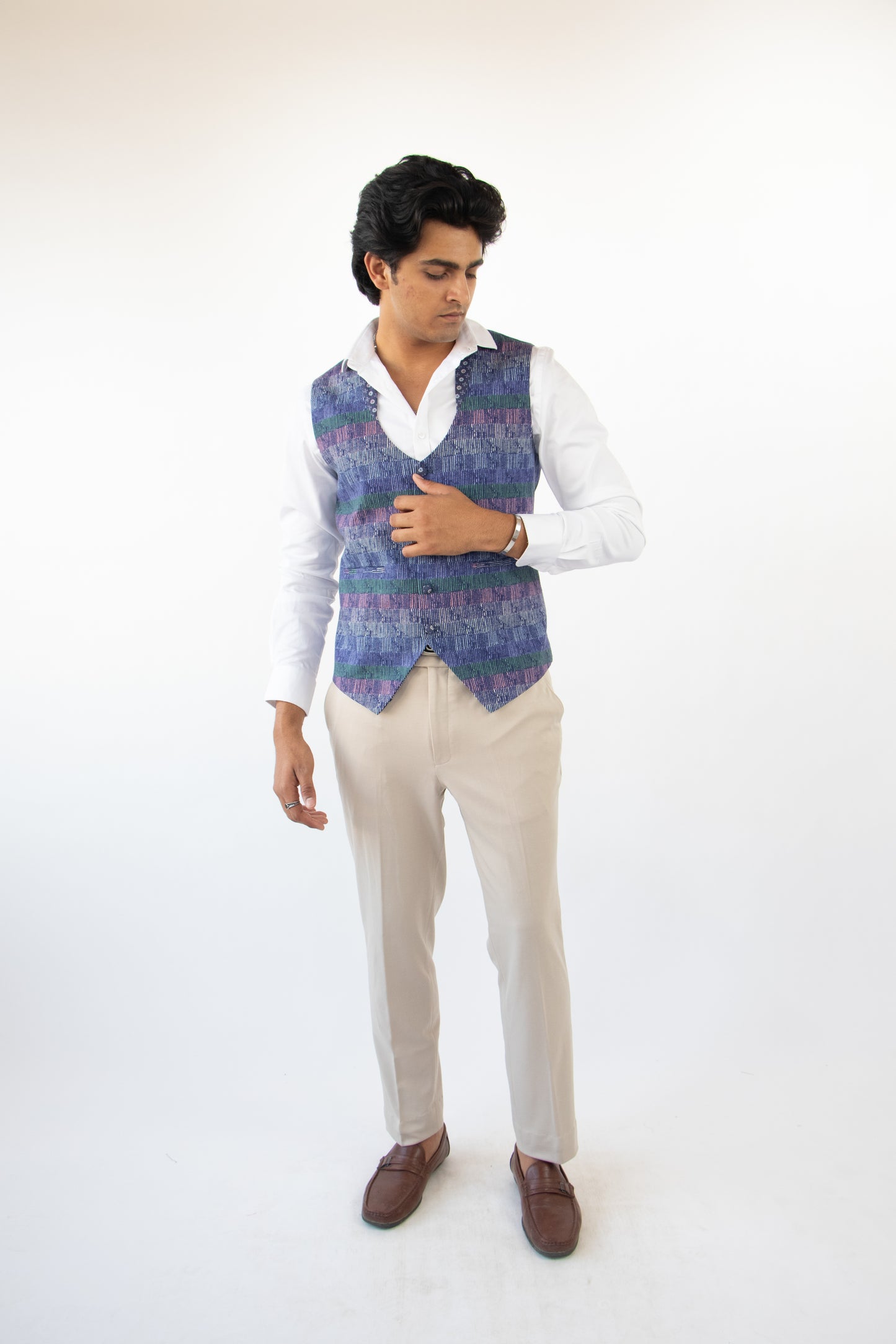 1 OF 10 ABSTRACT PRINT DESIGNER VEST