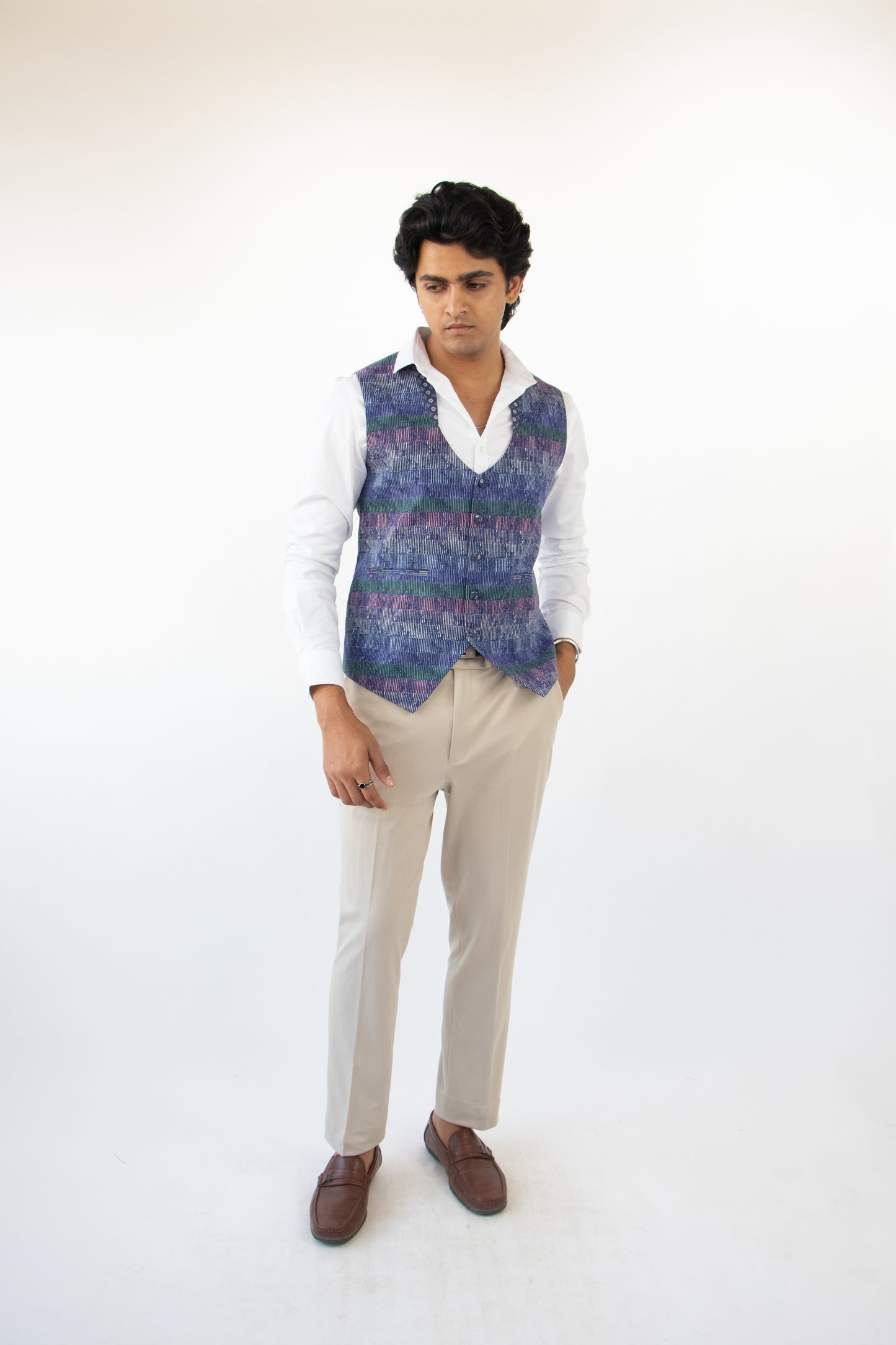 1 OF 10 ABSTRACT PRINT DESIGNER VEST
