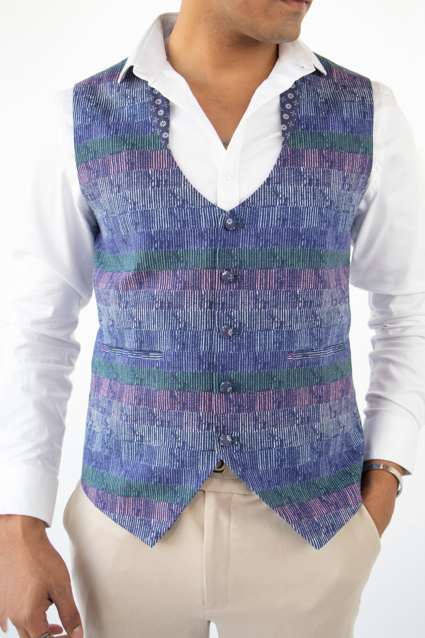 1 OF 10 ABSTRACT PRINT DESIGNER VEST