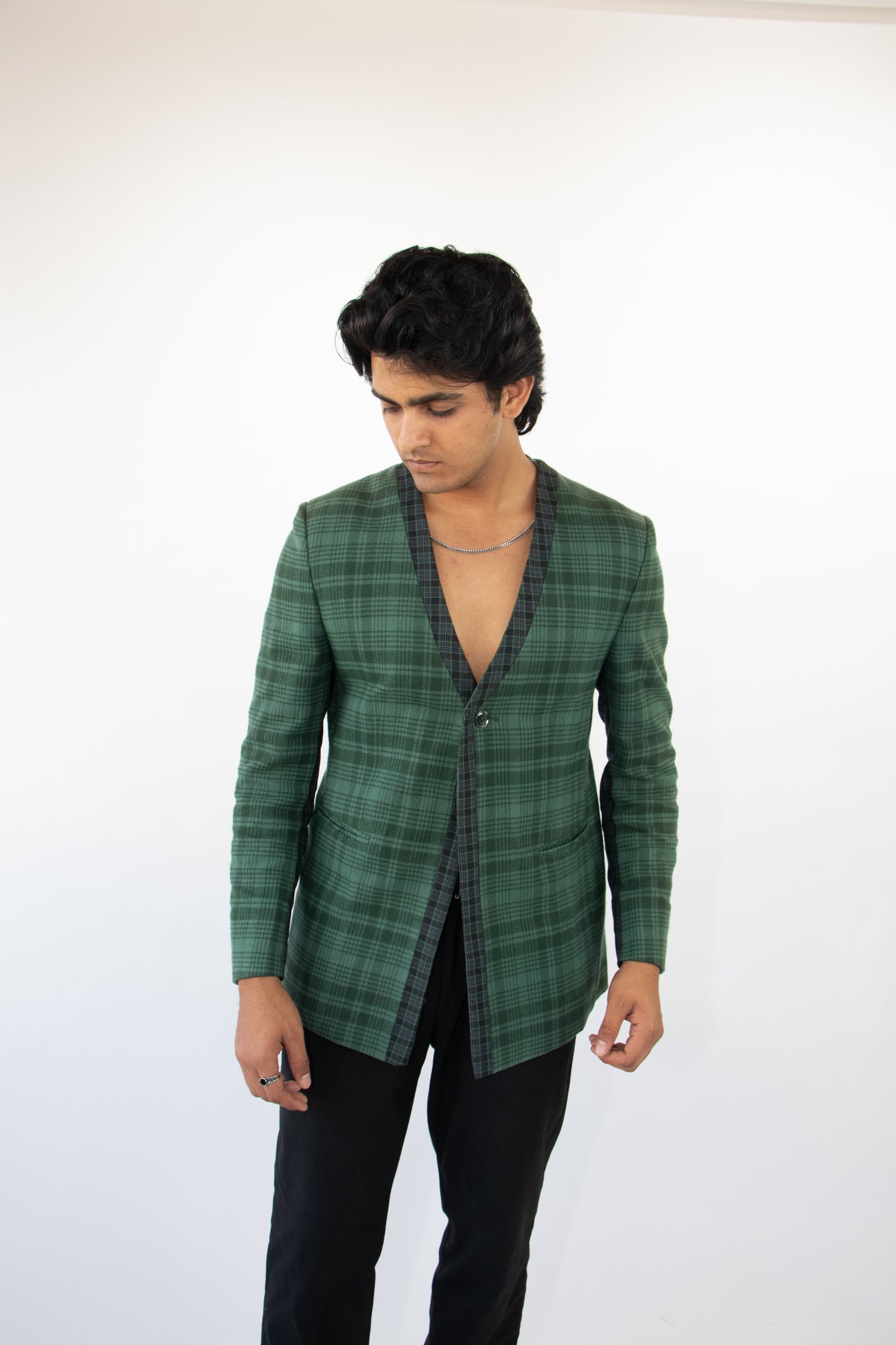 1 OF 1 GREEN WOOL BLAZER