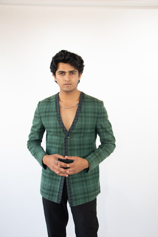 1 OF 1 GREEN WOOL BLAZER