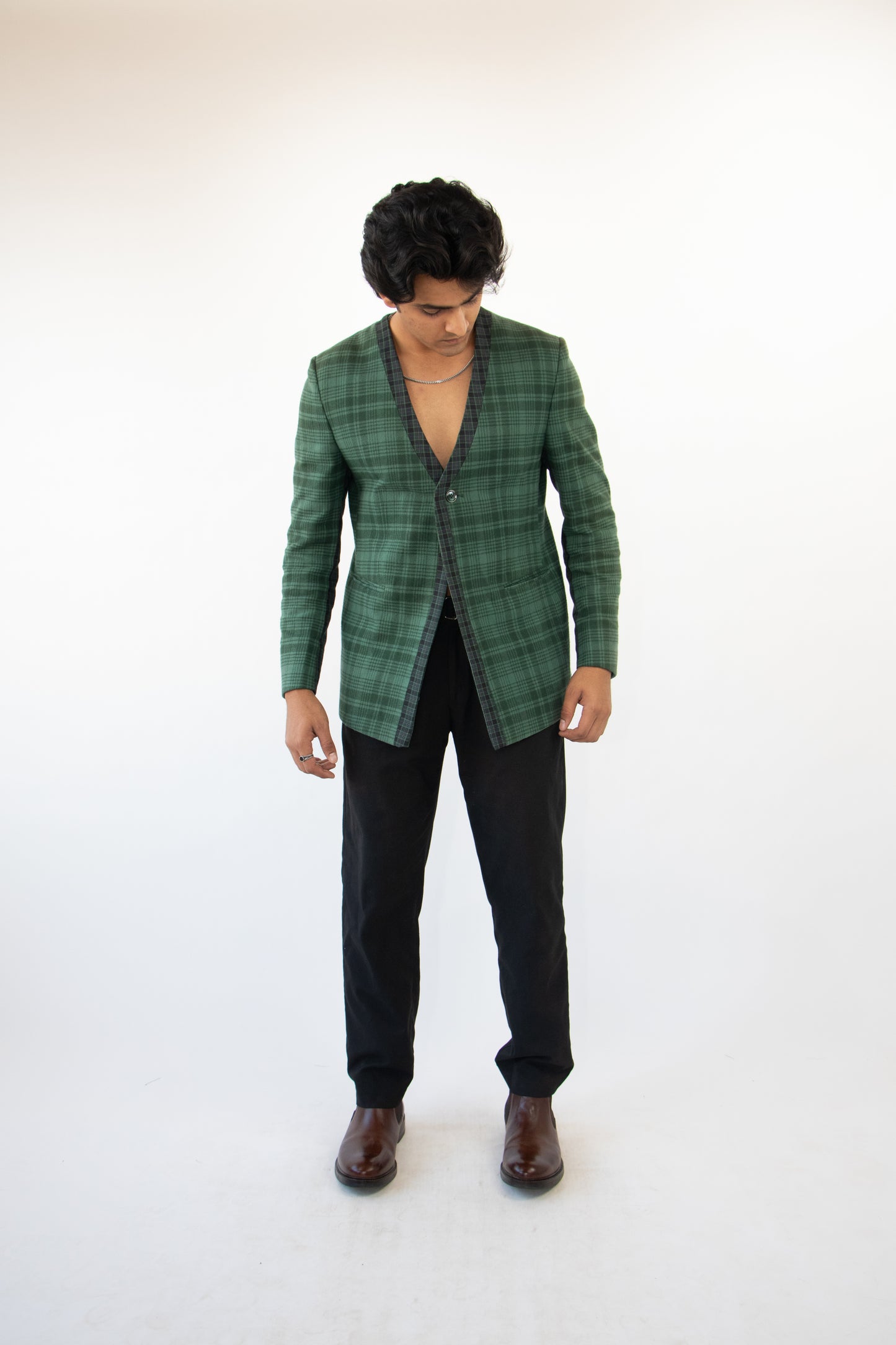 1 OF 1 GREEN WOOL BLAZER