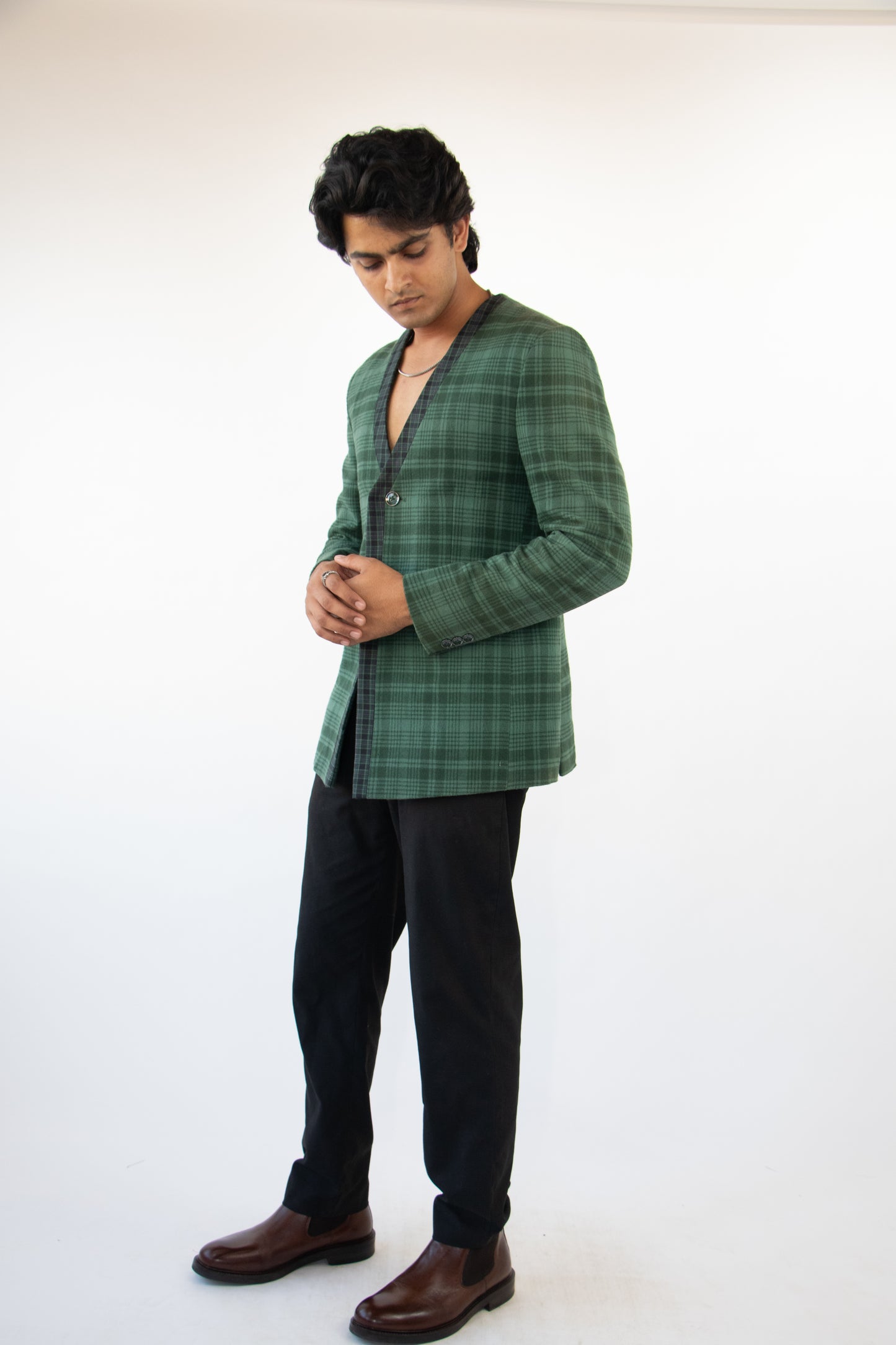 1 OF 1 GREEN WOOL BLAZER