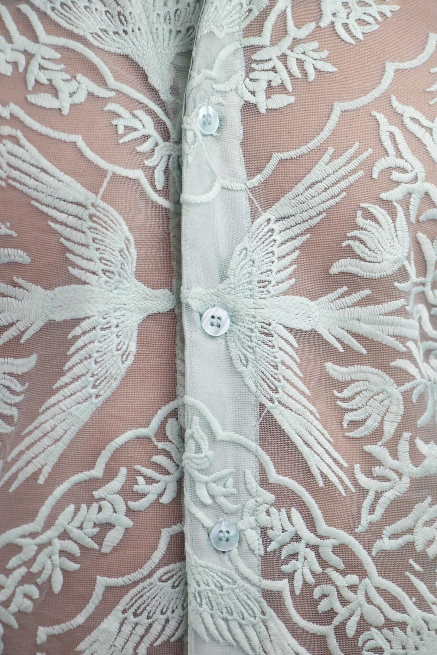 1 OF 3 BIRDS OF PARADISE EMBROIDERY SHIRT