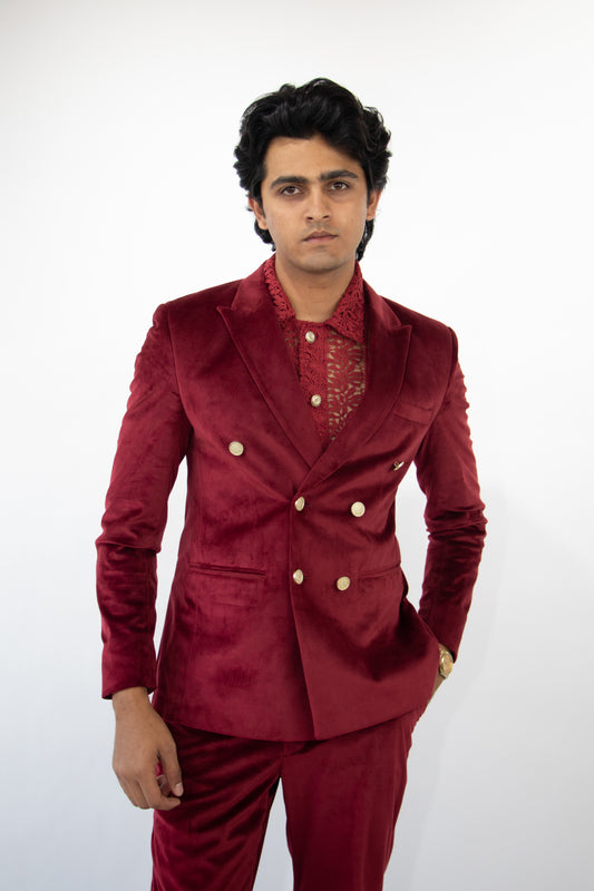 1 OF 1 RED VELVET SUIT