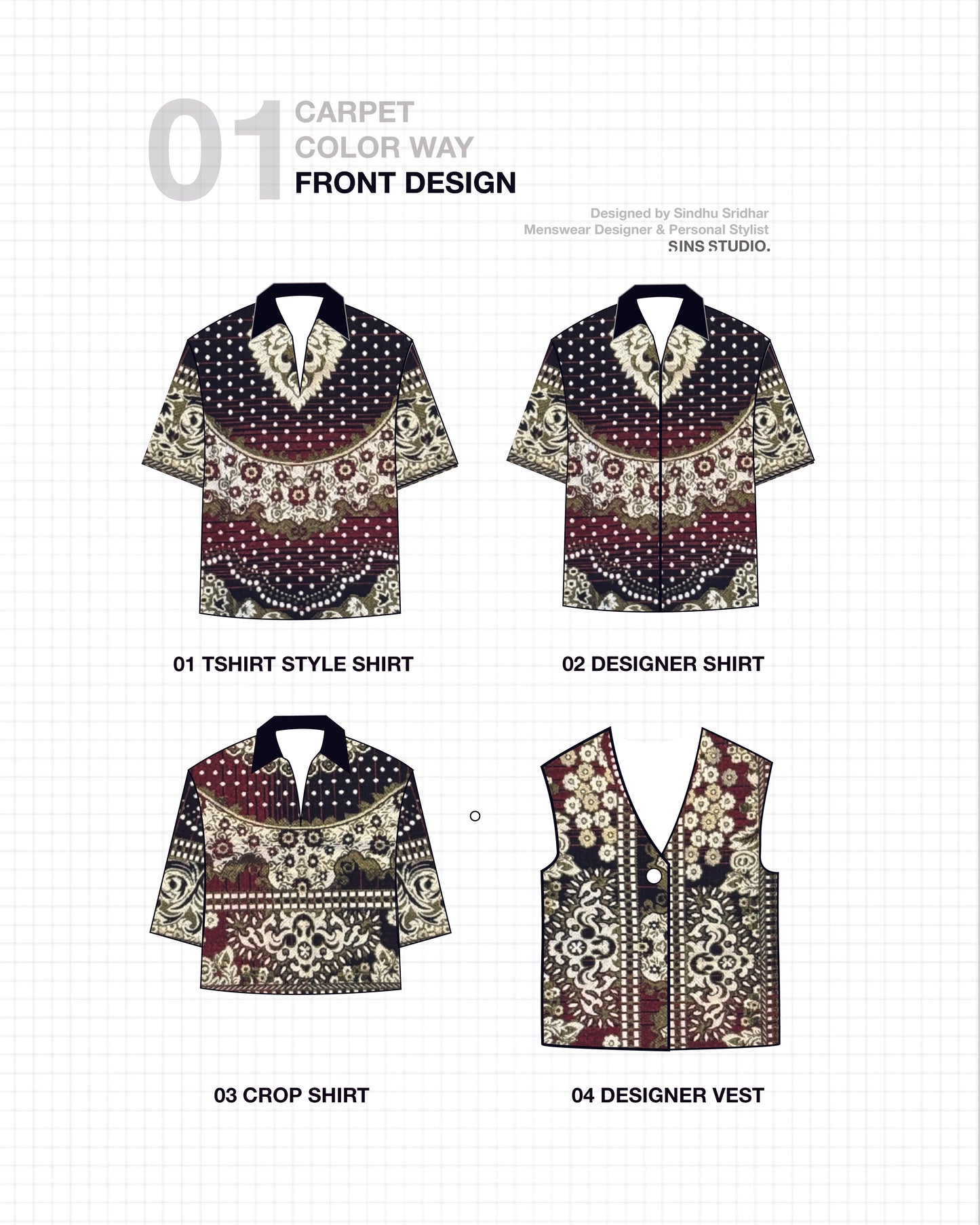 CARPET SHIRT — WINE