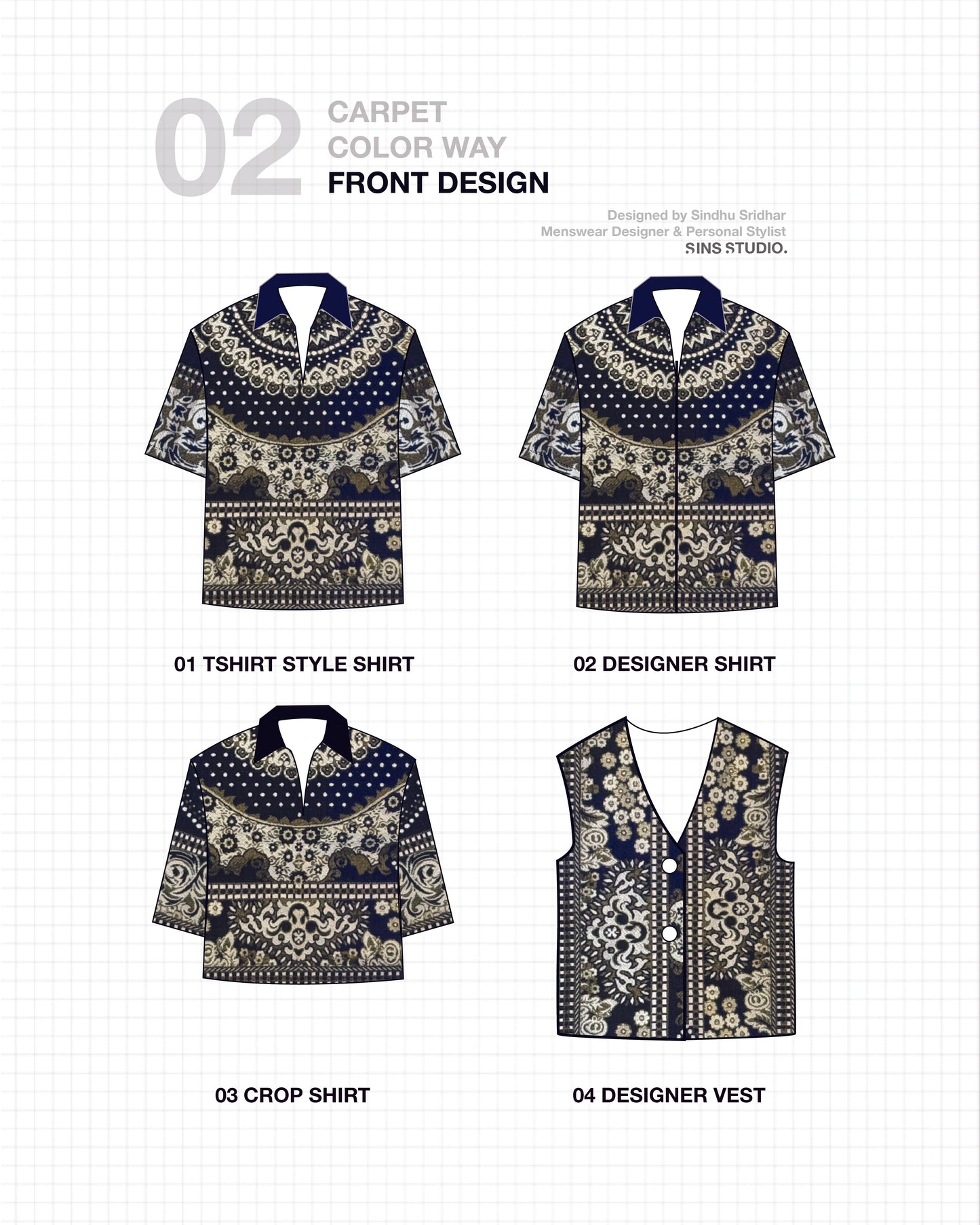 CARPET SHIRT — INK BLUE