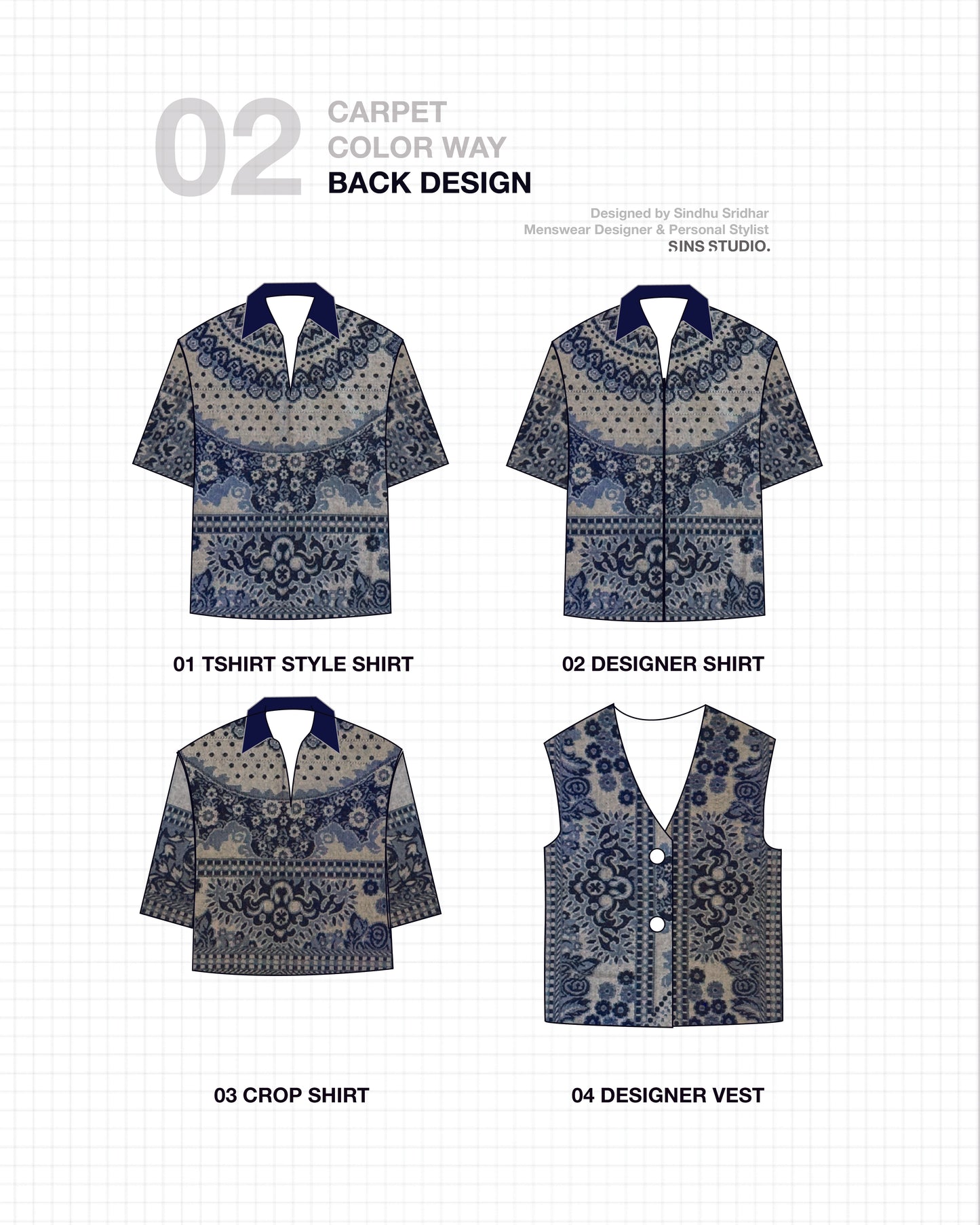 CARPET SHIRT — INK BLUE