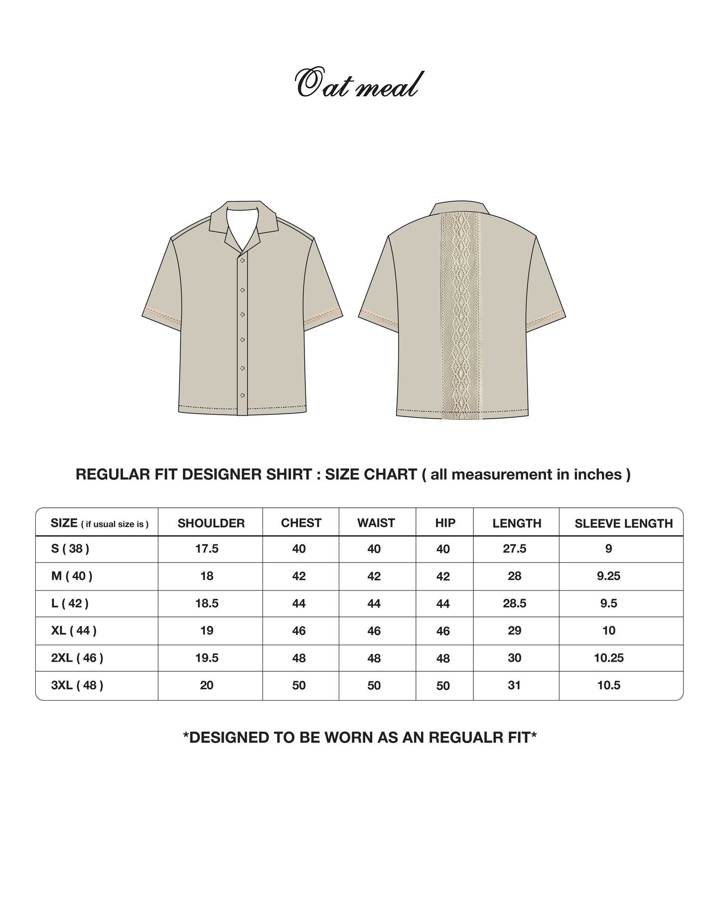 1 OF 10 OATMEAL SHIRT