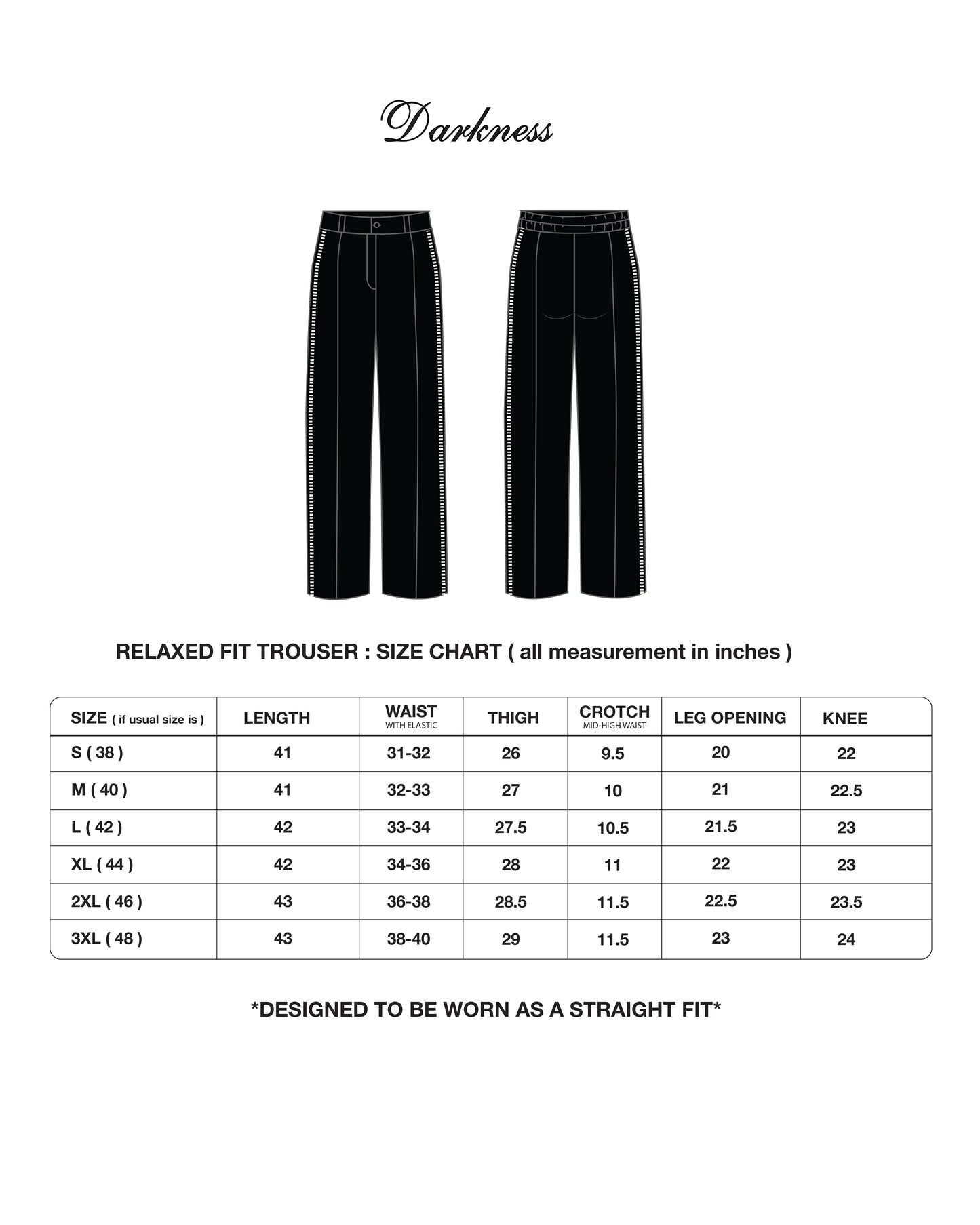 1 OF 10 DARKNESS TROUSER