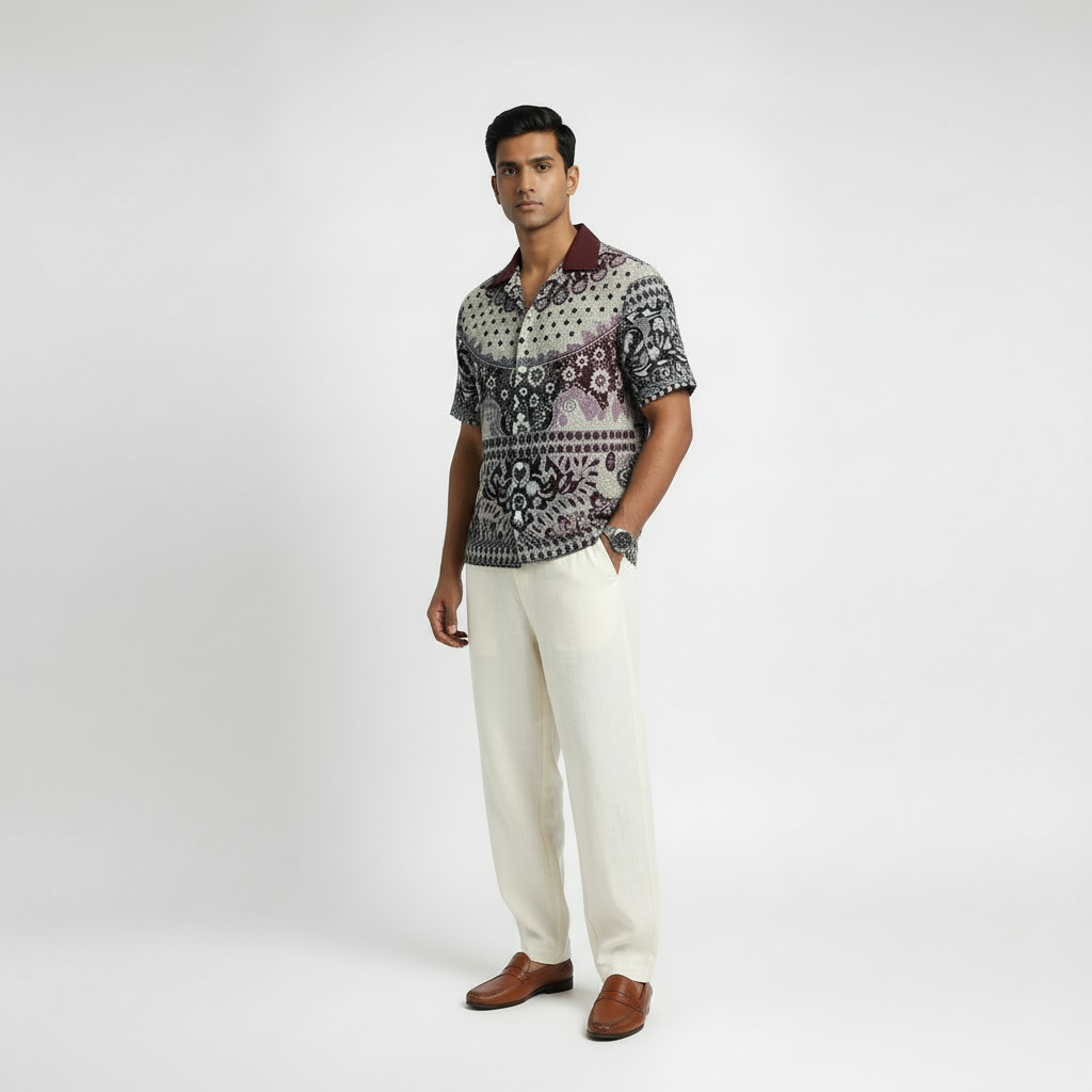 CARPET SHIRT — WINE – SINS STUDIO