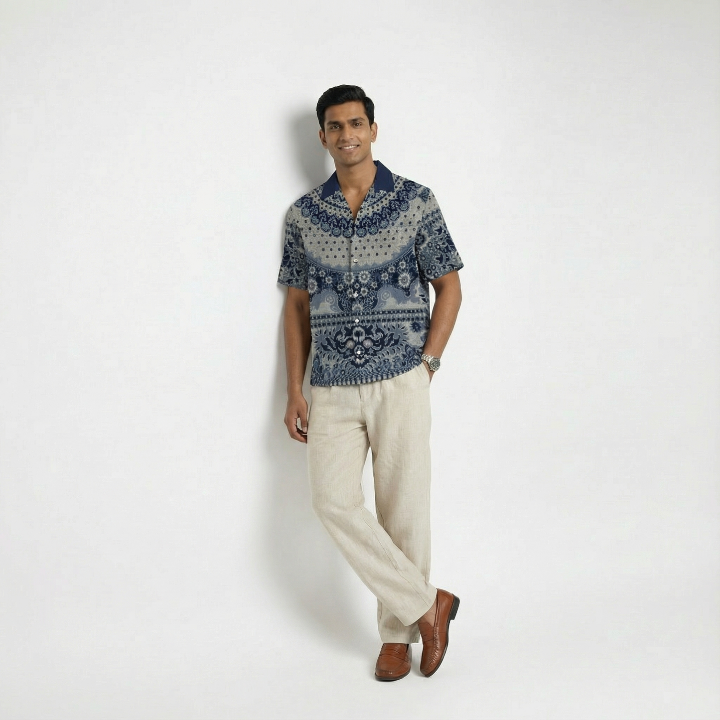 CARPET SHIRT — INK BLUE